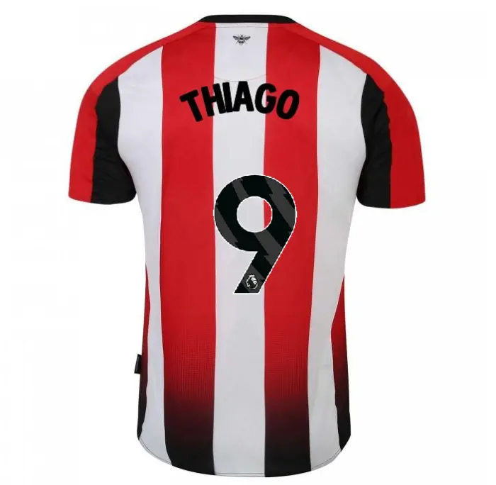 23/25 Brentford Adult Home Shirt THIAGO 9-3595-2300415-IGOR THIAGO 9 23/25 Brentford Adult Home Shirt THIAGO 9 - Image 1