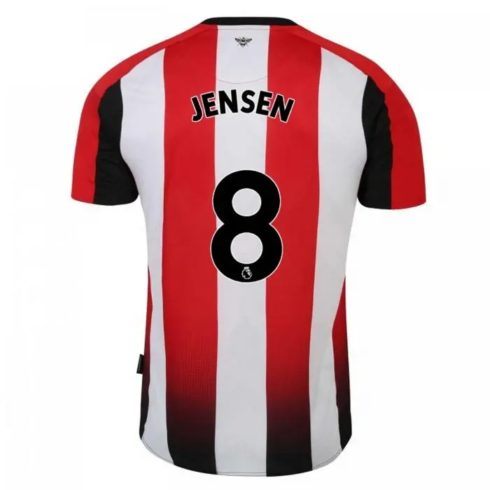 23/25 Brentford Junior Home Shirt JENSEN 8-3669-2300417-MATHIAS JENSEN 8 23/25 Brentford Junior Home Shirt JENSEN 8 - Image 1