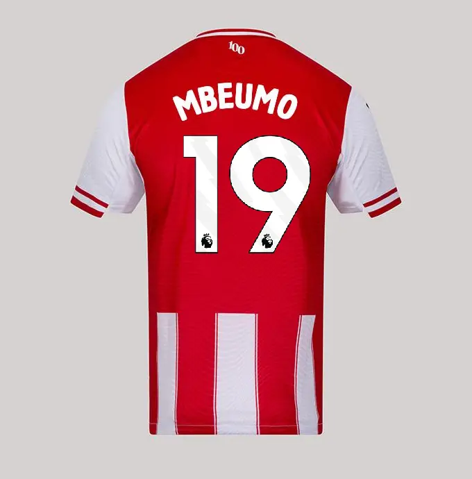 25/26 Brentford Adult Authentic Home Shirt - BRYAN MBEUMO 19