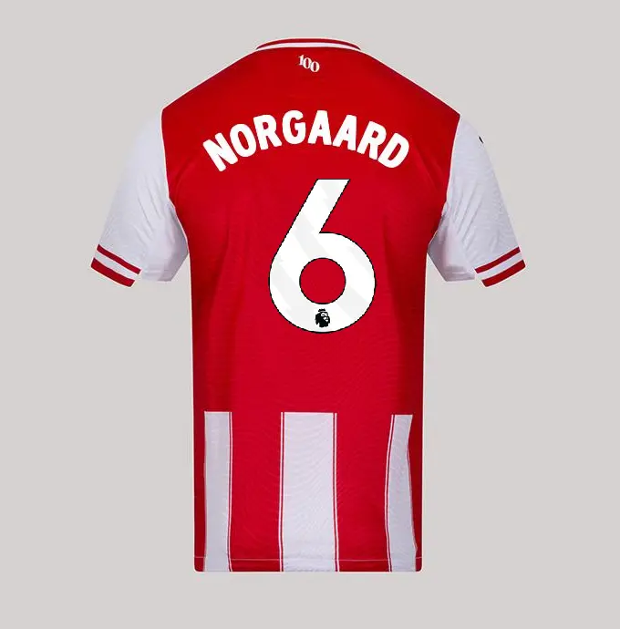25/26 Brentford Adult Authentic Home Shirt - CHRISTIAN NORGAARD 6
