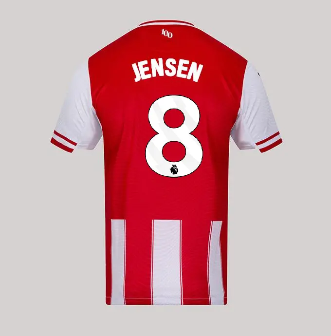 25/26 Brentford Adult Authentic Home Shirt - MATHIAS JENSEN 8