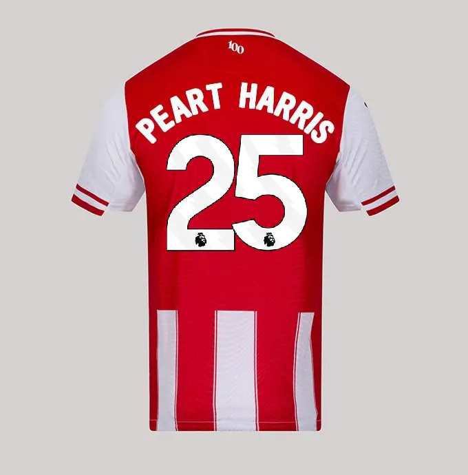 25/26 Brentford Adult Authentic Home Shirt - PEART HARRIS 25-2500064-25 25/26 Brentford Adult Authentic Home Shirt - PEART HARRIS 25 - Image 1