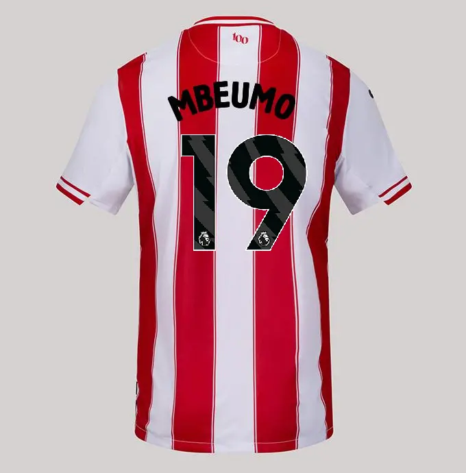25/26 Brentford Adult Replica Home Shirt - BRYAN MBEUMO 19