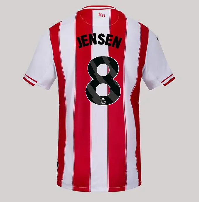 25/26 Brentford Adult Replica Home Shirt - MATHIAS JENSEN 8-2500055-08 25/26 Brentford Adult Replica Home Shirt - MATHIAS JENSEN 8 - Image 1