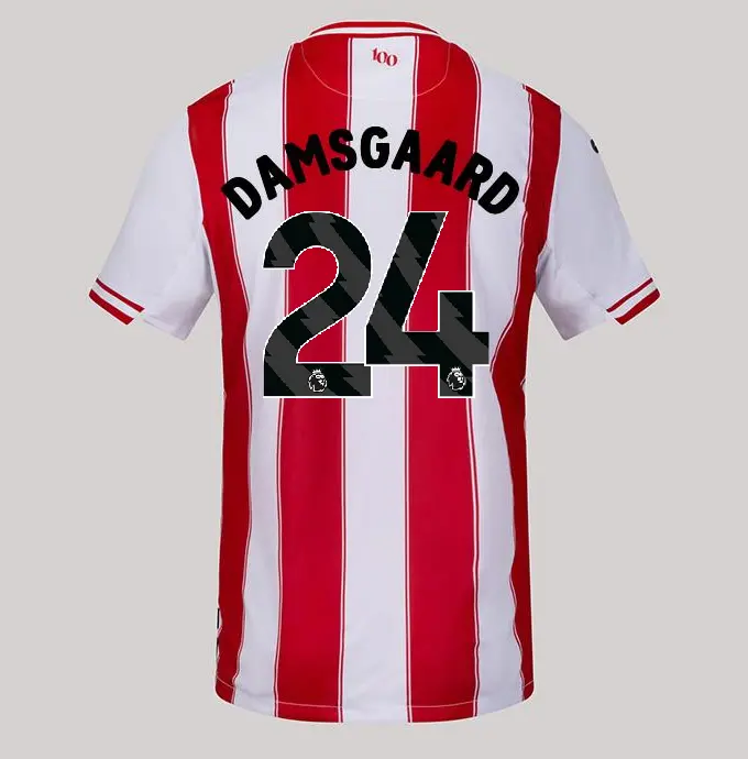 25/26 Brentford Adult Replica Home Shirt - MIKKEL DAMSGAARD 24