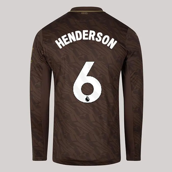 25/26 Brentford Adult Replica L/S Away Shirt - Jordan Henderson 6-2500059-06 25/26 Brentford Adult Replica L/S Away Shirt - Jordan Henderson 6 - Image 1