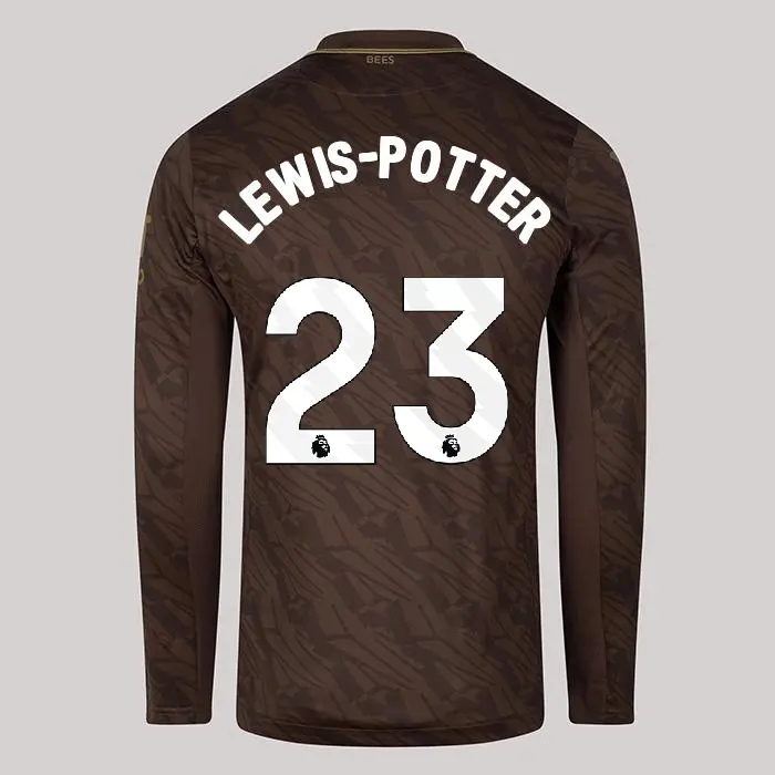 25/26 Brentford Adult Replica L/S Away Shirt - Keane Lewis-Potter 23-2500059-23 25/26 Brentford Adult Replica L/S Away Shirt - Keane Lewis-Potter 23 - Image 1
