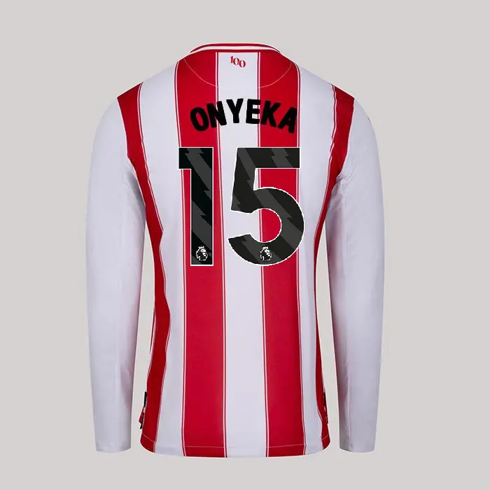 25/26 Brentford Adult Replica L/S Home Shirt - FRANK ONYEKA 15