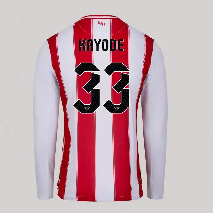 25/26 Brentford Adult Replica L/S Home Shirt - KAYODE 33