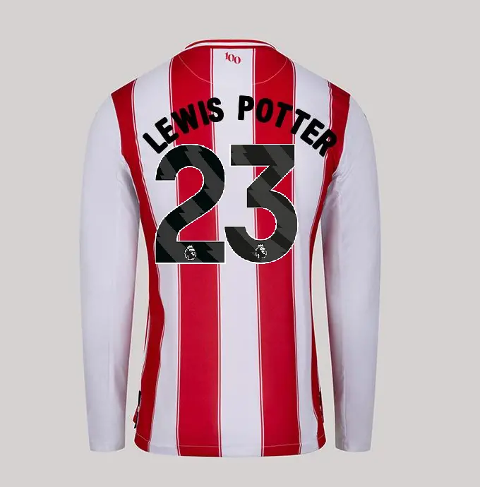 25/26 Brentford Adult Replica L/S Home Shirt - KEANE LEWIS POTTER 23-2500058-23 25/26 Brentford Adult Replica L/S Home Shirt - KEANE LEWIS POTTER 23 - Image 1