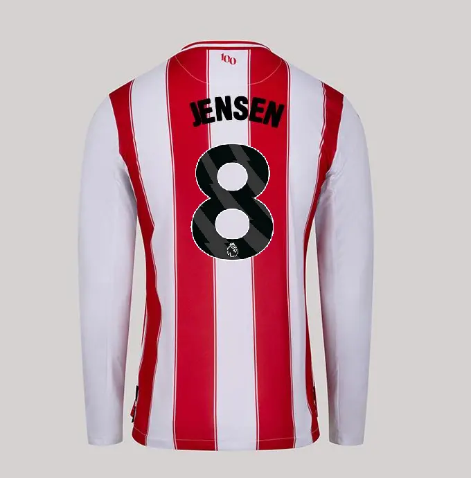 25/26 Brentford Adult Replica L/S Home Shirt - MATHIAS JENSEN 8