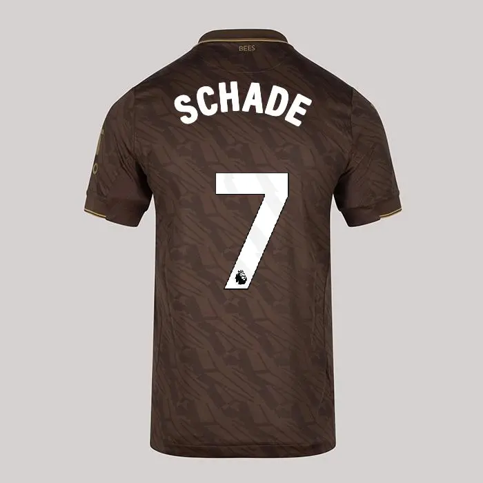 25/26 Brentford Junior Replica Away Shirt - KEVIN SCHADE 7-2500062-07 25/26 Brentford Junior Replica Away Shirt - KEVIN SCHADE 7 - Image 1