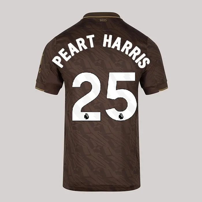 25/26 Brentford Junior Replica Away Shirt - PEART HARRIS 25-2500062-25 25/26 Brentford Junior Replica Away Shirt - PEART HARRIS 25 - Image 1