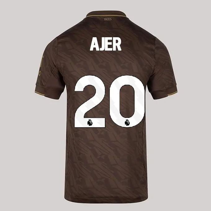 25/26 Brentford Womens Away Match Shirt - Kristoffer Ajer 20-2500092-20 25/26 Brentford Womens Away Match Shirt - Kristoffer Ajer 20 - Image 1