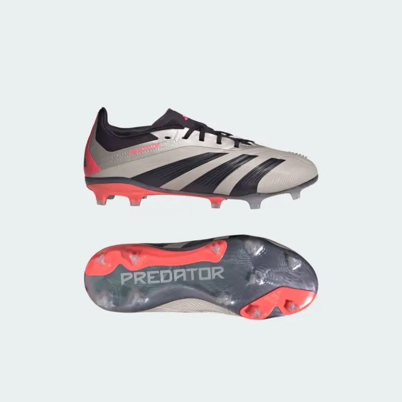 Adidas Predator Elite Firm Ground Boots Platinum Metallic Kids