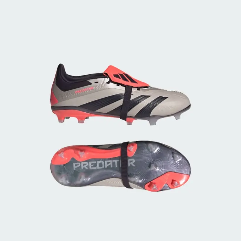Adidas Predator Elite Fold-Over Tongue Firm Ground Boots Platinum Metallic Kids