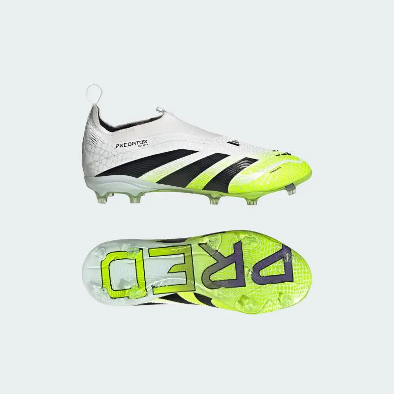 Adidas Predator Elite Laceless FG Cloud White Core Black Lucid Lemon (GS)-JP9912 Adidas Predator Elite Laceless FG Cloud White Core Black Lucid Lemon (GS) - Image 1