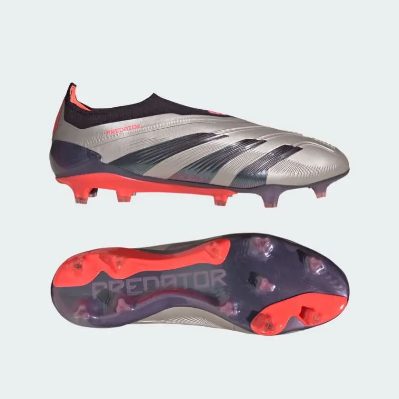 Adidas Predator Elite Laceless Firm Ground Boots Platinum Metallic