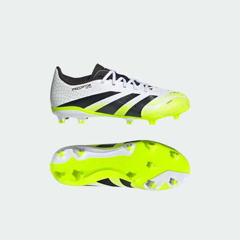 Adidas Predator League FG/MG Cloud White Core Black Lucid Lemon (GS)-JI1125 Adidas Predator League FG/MG Cloud White Core Black Lucid Lemon (GS) - Image 1