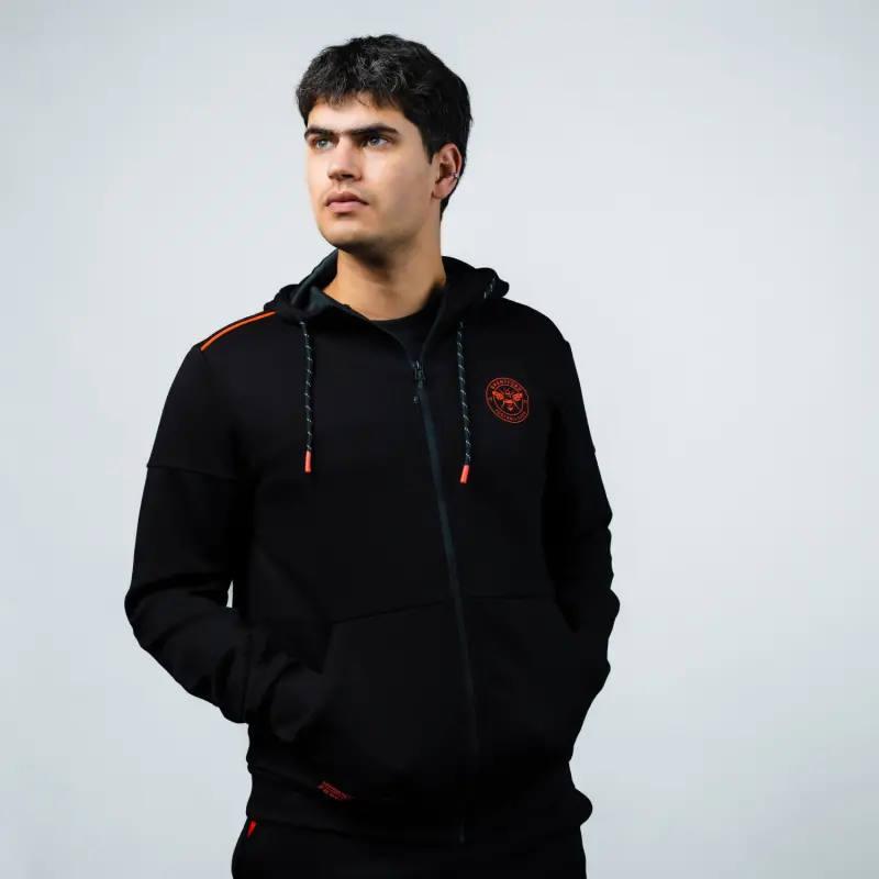 Brentford Active Full Zip Through Hoodie-2400233 Kits Collection - Premium Brentford Kits for Supporters