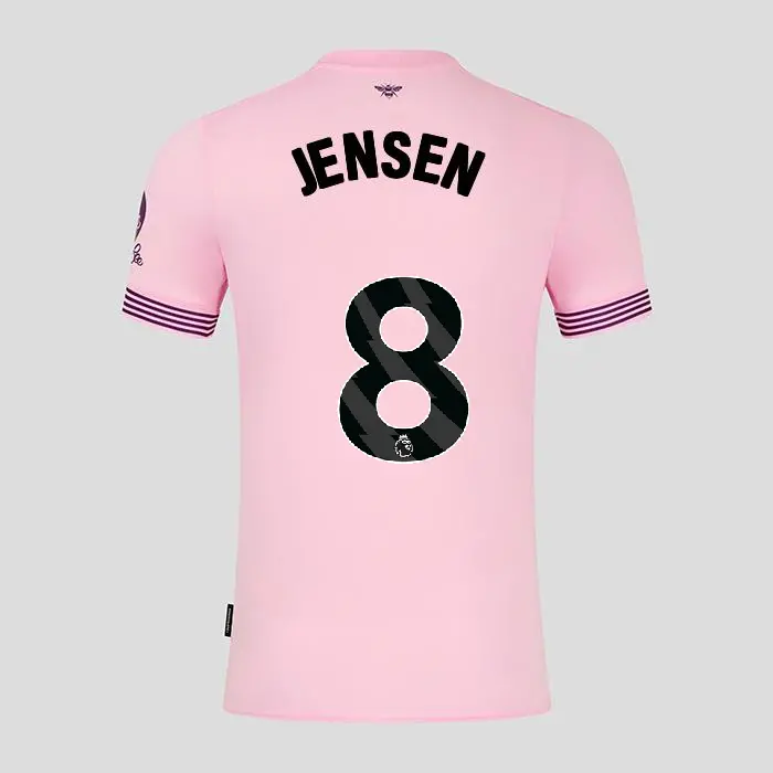 Brentford Adult Away Shirt 24/25 JENSEN 8-2425/4198-2400324-MATHIAS JENSEN 8 Kits Collection - Premium Brentford Kits for Supporters