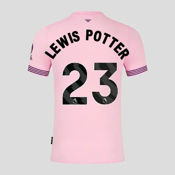 Brentford Adult Away Shirt 24/25 LEWIS POTTER 23-2425/4231-2400324-KEANE LEWIS POTTER 23 Kits Collection - Premium Brentford Kits for Supporters