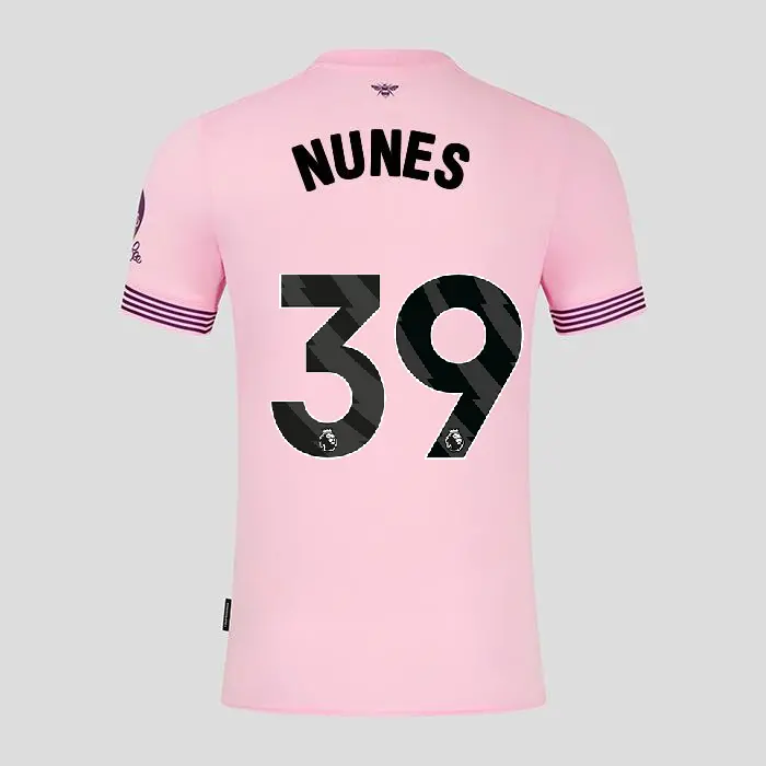 Brentford Adult Away Shirt 24/25 NUNES 39-2425/4728-2400324-Gustavo NUNES 39 Kits Collection - Premium Brentford Kits for Supporters
