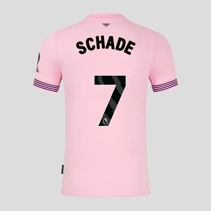 Brentford Adult Away Shirt 24/25 SCHADE 7-2425/4195-2400324-KEVIN SCHADE 7 Kits Collection - Premium Brentford Kits for Supporters