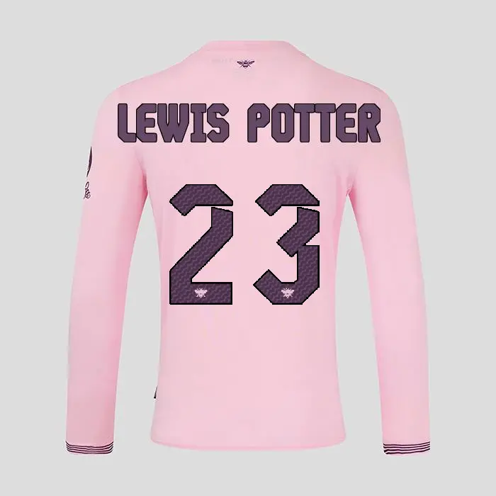 Brentford Adult  Away Shirt L/S 24/25 LEWIS POTTER 23-2425/4380-2400336-KEANE LEWIS POTTER 23 Kits Collection - Premium Brentford Kits for Supporters
