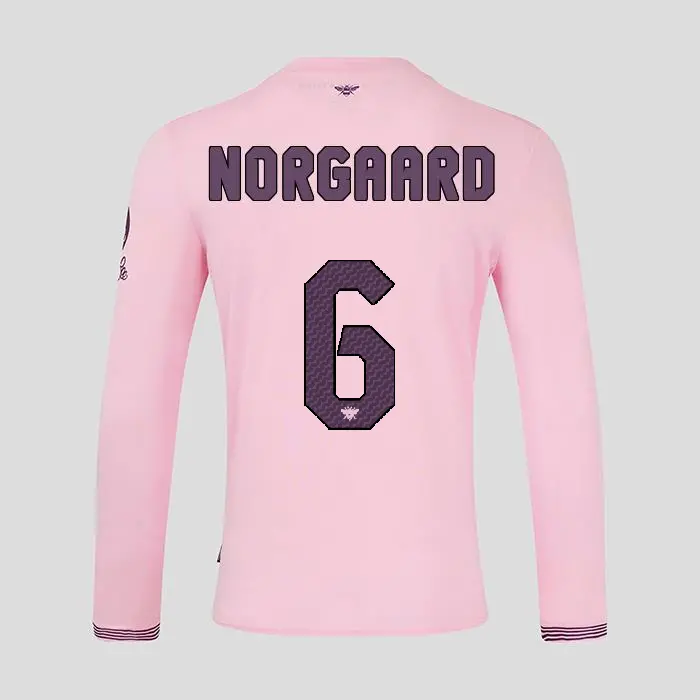 Brentford Adult  Away Shirt L/S 24/25 NORGAARD 6-2425/4341-2400336-CHRISTIAN NORGAARD 6 Kits Collection - Premium Brentford Kits for Supporters