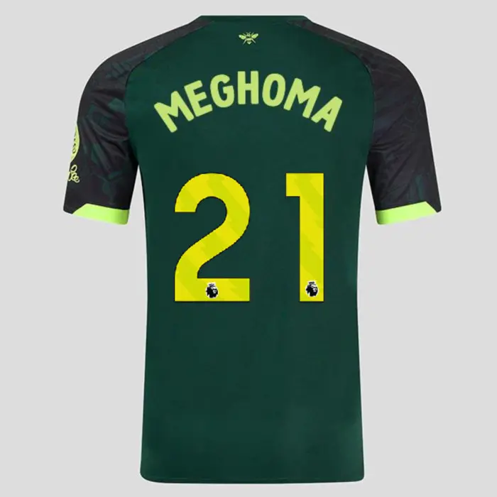 Brentford Adult Third Shirt 24/25 MEGHOMA 21-2425/4739-2400337-JAYDEN MEGHOMA 21 Kits Collection - Premium Brentford Kits for Supporters