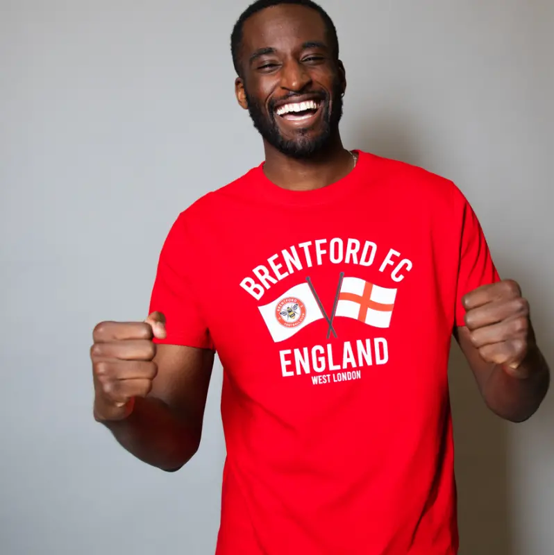 Brentford Club & Country England Flag Tee-2400315 Kits Collection - Premium Brentford Kits for Supporters