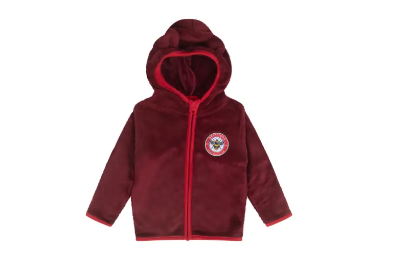 Brentford Crest Teddy Hoody-2400253 Kits Collection - Premium Brentford Kits for Supporters