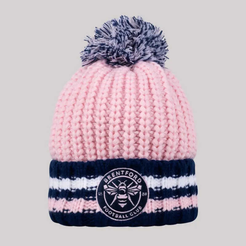 Brentford Double Stripe Cuff Beanie 24 Kits Collection - Premium Brentford Kits for Supporters