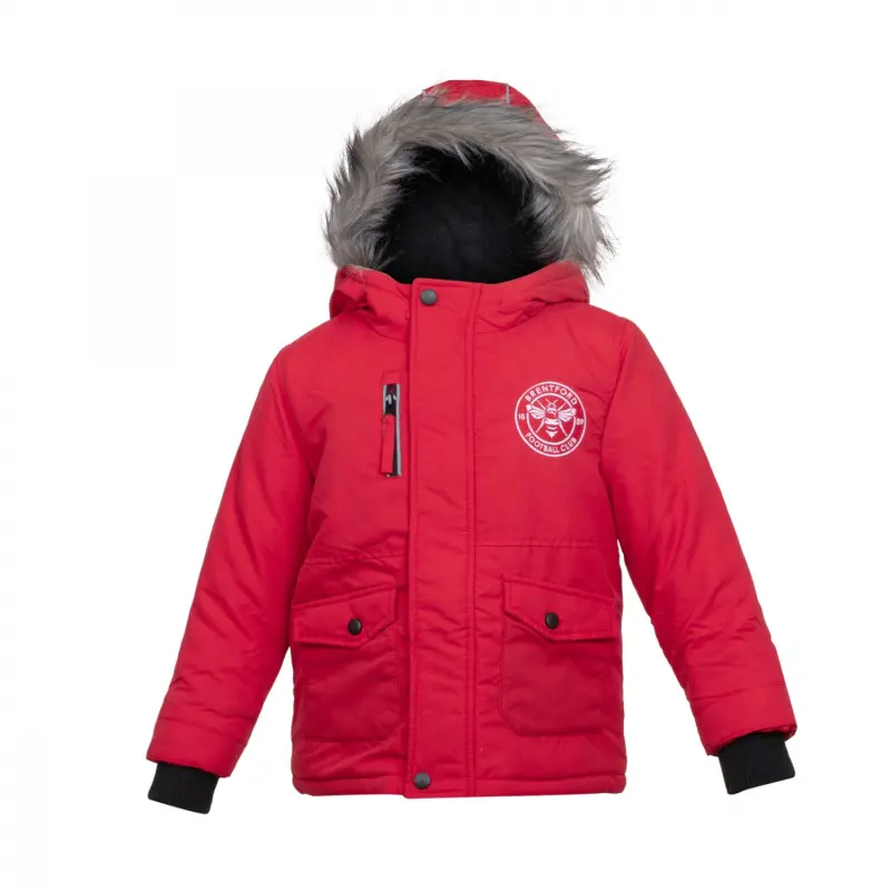 Brentford Fur Hooded Junior Jacket-2200384 Kits Collection - Premium Brentford Kits for Supporters