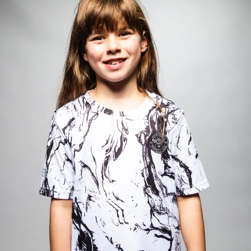 Brentford Junior Marble Poly Tee-2400011 Kits Collection - Premium Brentford Kits for Supporters