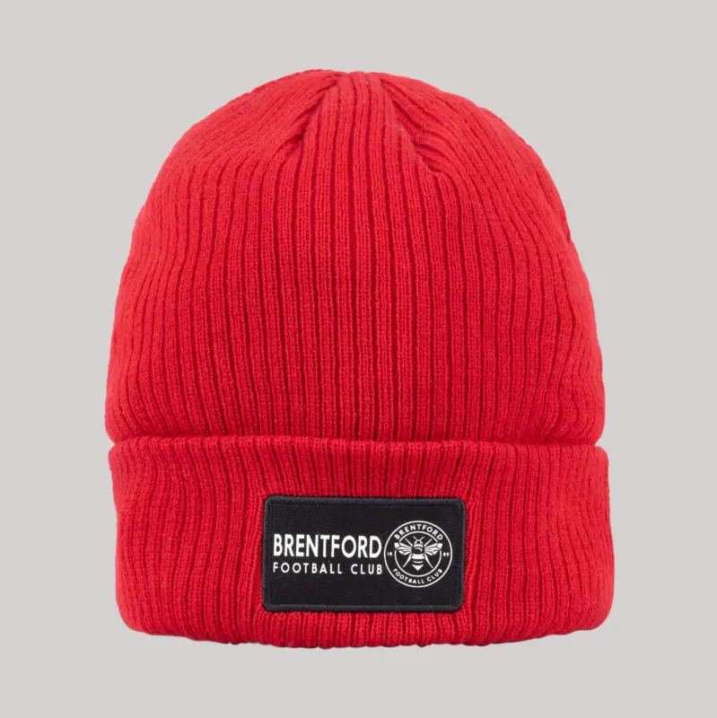 Brentford Text Cuff Beanie 24 Kits Collection - Premium Brentford Kits for Supporters