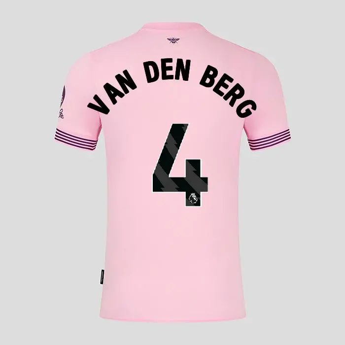 Brentford Womens Away Shirt 24/25 VAN DEN BERG 4-2425/4718-2400335-SEPP VAN DEN BERG 4 Kits Collection - Premium Brentford Kits for Supporters