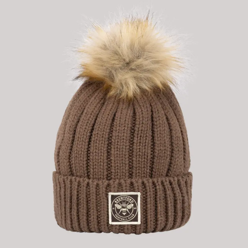 Brentford Womens Fur Pom Beanie 24 Kits Collection - Premium Brentford Kits for Supporters