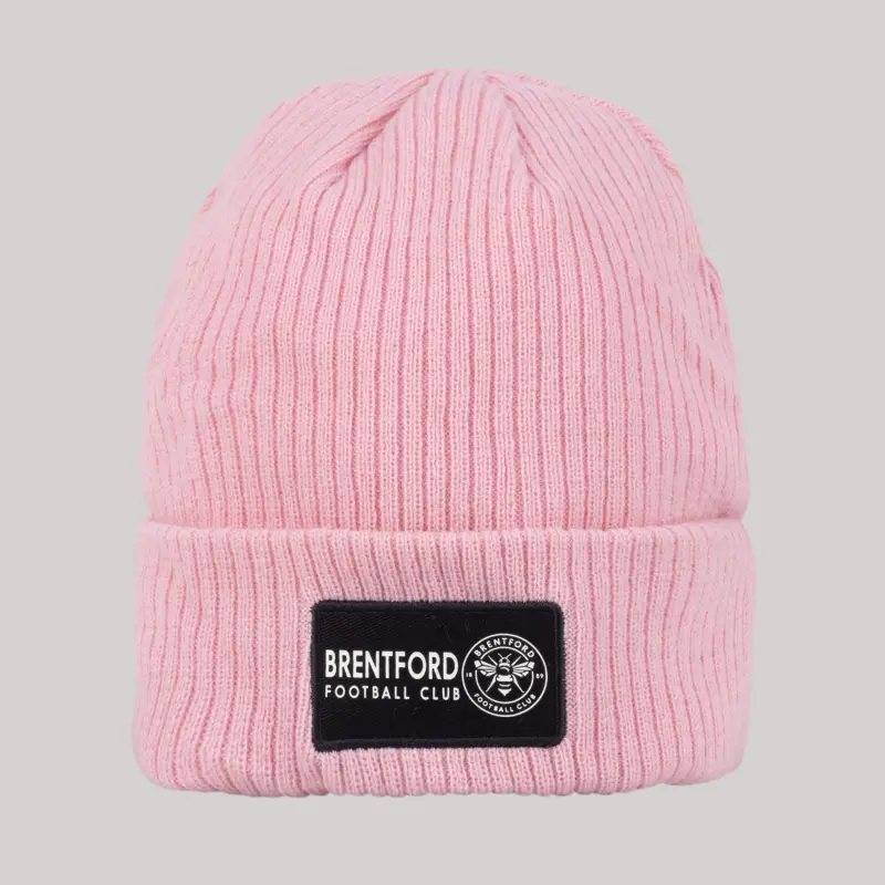 Brentford  Womens Text Cuff Beanie 24 Kits Collection - Premium Brentford Kits for Supporters