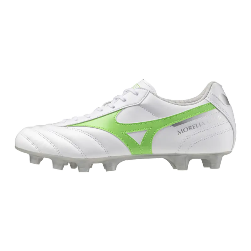 Mizuno MORELIA II CLUB White/Neon Green/Galaxy Silver-P1GA251637 Kits Collection - Premium Brentford Kits for Supporters