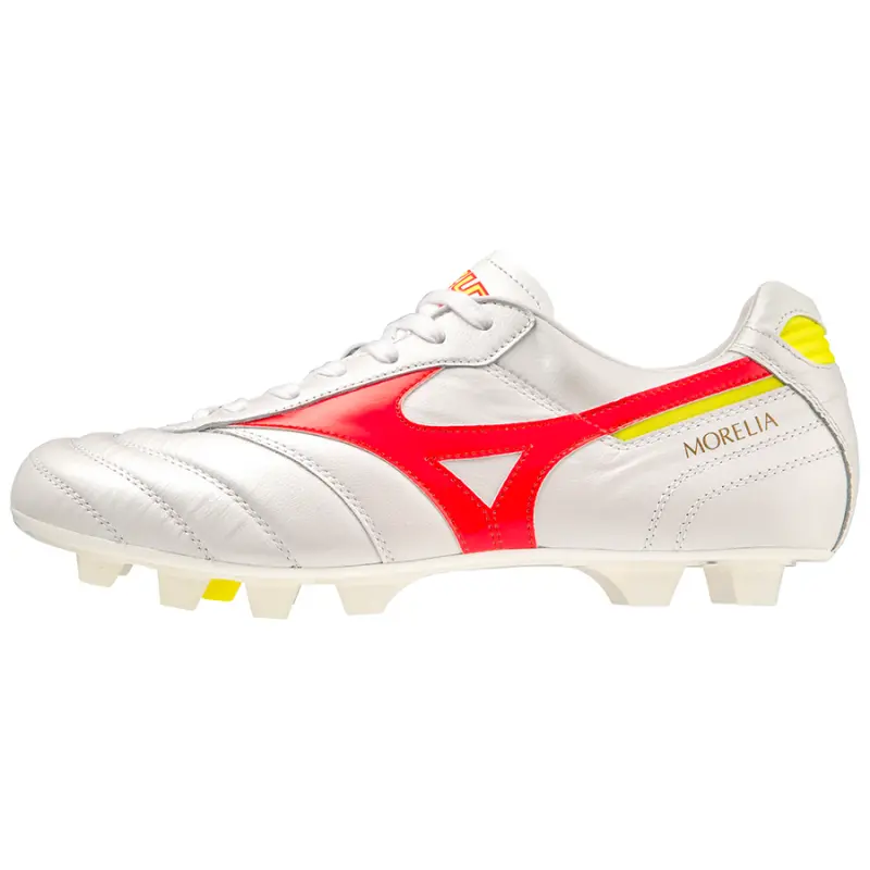 Mizuno Morelia II JAPAN White/FCoral2/Bolt2-P1GA230164 Kits Collection - Premium Brentford Kits for Supporters