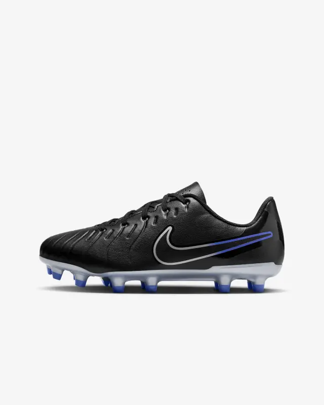 Nike Jr. Tiempo Legend 10 Club Black/Hyper Royal/Chrome Little/Big Kids Multi-Ground Low-Top Soccer Cleats-DV4352-040 Kits Collection - Premium Brentford Kits for Supporters