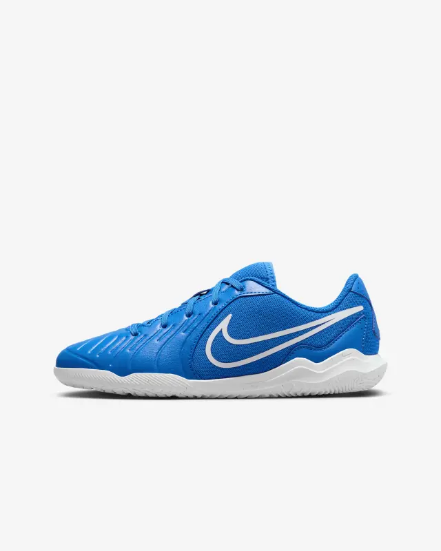 Nike Jr. Tiempo Legend 10 Club Soar/White Little/Big Kids Indoor/Court Low-Top Soccer Shoes-DV4354-400 Kits Collection - Premium Brentford Kits for Supporters